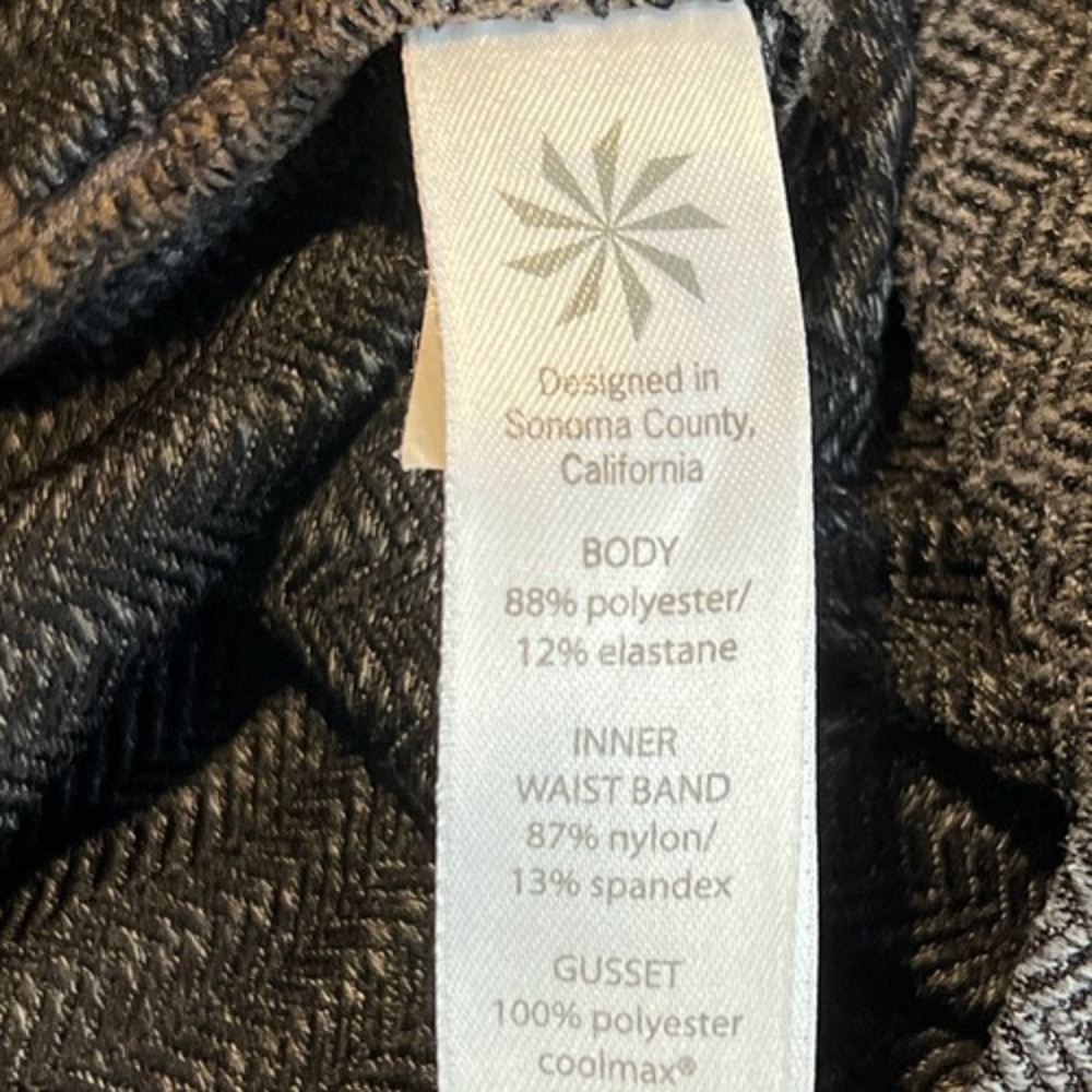 Athleta High Rise Leggings Womens XS Gray Herringbone Zipper Pocket Yoga Pants - Picture 11 of 11